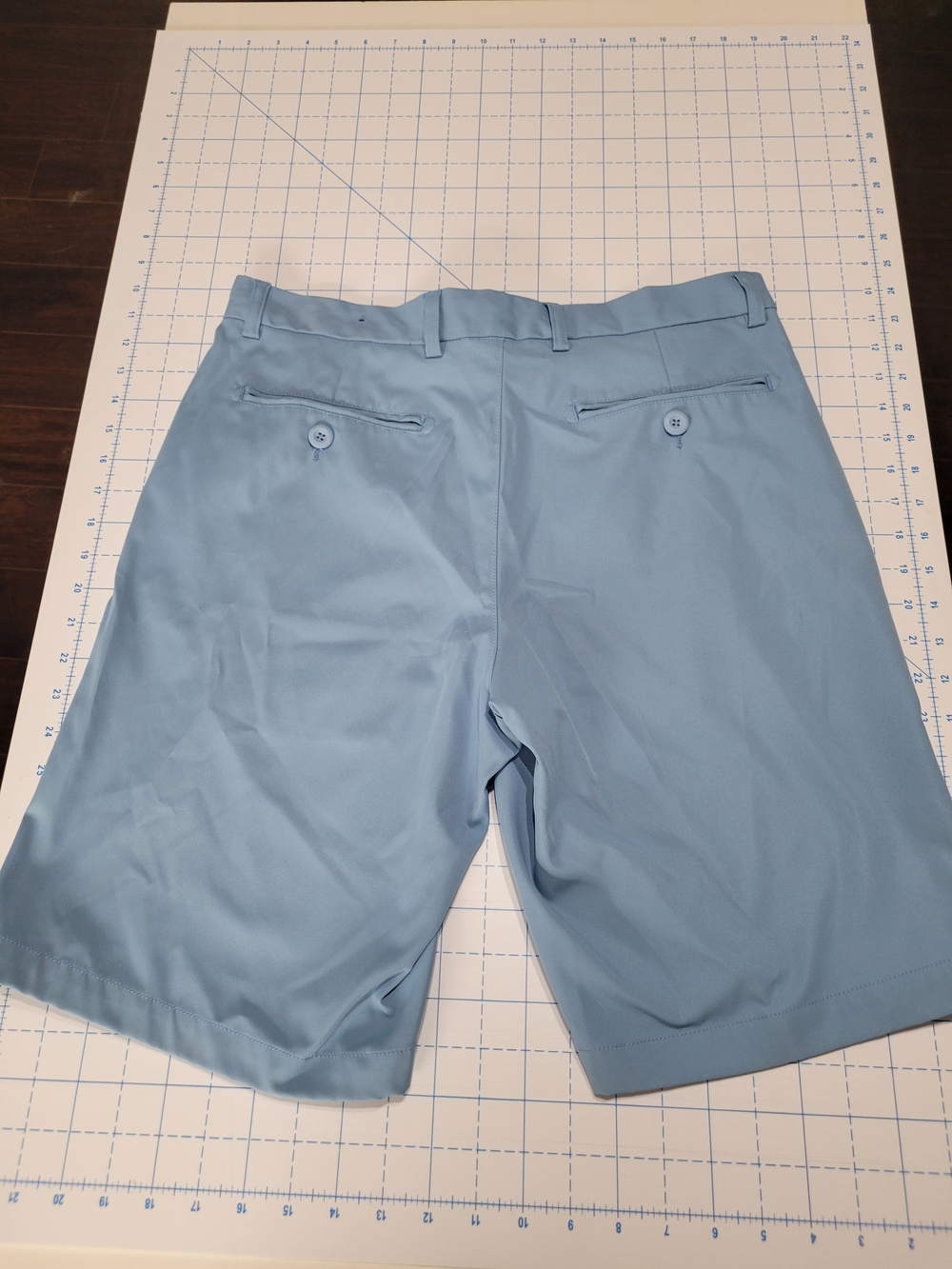 George Light Blue Flat-Front Performance Shorts - Picture 2 of 4